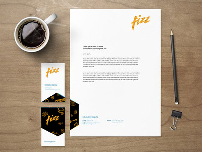 Fizz - Abu Dhabi art branding branding identity business card design graphicdesign illustration