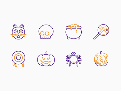 Halloween Line Icons Set 1