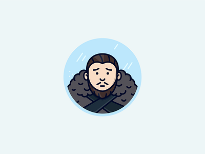 Jon Snow aegon targaryen beard fur game of thrones got guy ice icon illustration jon snow snow vector winter winter is coming
