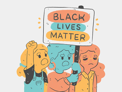 Black Lives Matter blacklivesmatter blm character character design color colorful design face flat illustration illustration 2d