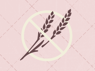 No Gluten Badge branding cloth illustration pattern vector wheat