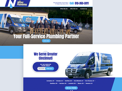 It's nice working with already strong branding design hvac plumbing web design