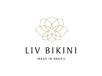 Liv Bikini bikini brand brazil butterfly gold identity logo