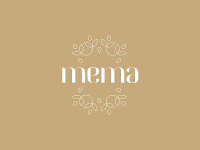 Mema Logo brand flowers identity logo photography simple