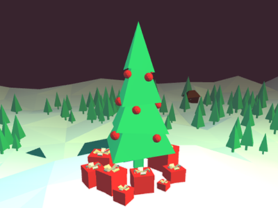 Christmas 3d christmas holidays low poly new year threejs