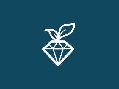Food logo diamond food leaf logo