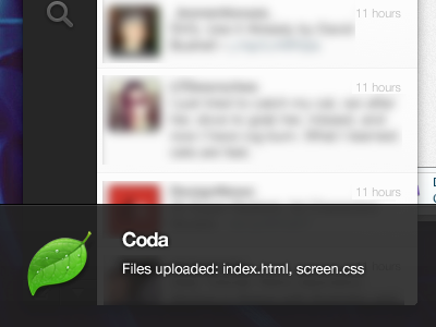 Insch full width growl notification style