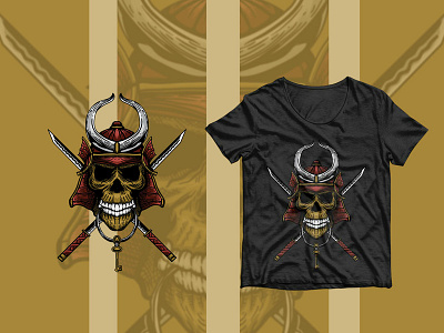 Samurai Key Skull death design ethnic graphic design head icon illustration key merchandise merchandise design samurai skull symbol tshirt tshirt design vector