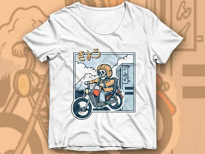Today Skull Riding badge design graphic design illustration japan motorcycle mountain riding skull vector