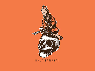 Holy Samurai design graphic design illustration ronin samurai symbol tshirt art tshirt design vector