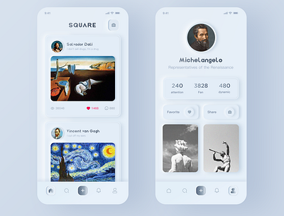 Artist's Social Network illustration ui 品牌 设计