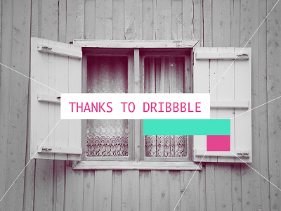 Thanks to dribbble dribbble pink thanks window