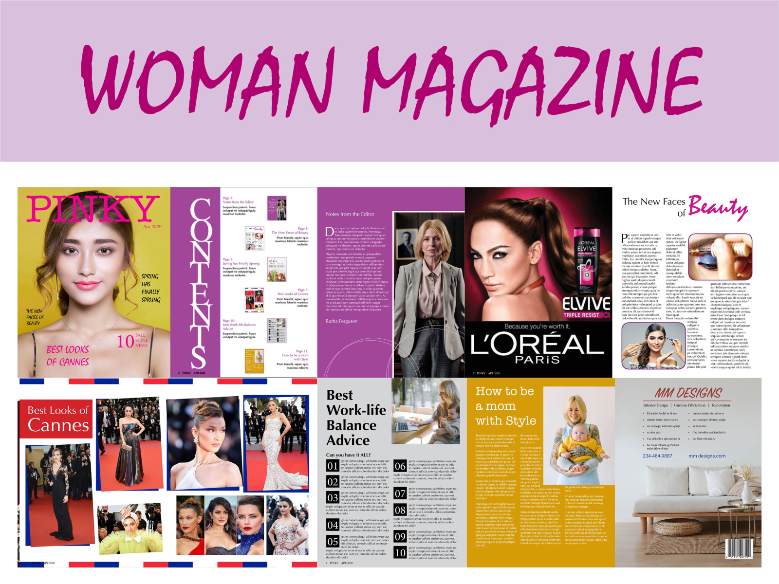 Woman Magazine by Vikram C on Dribbble