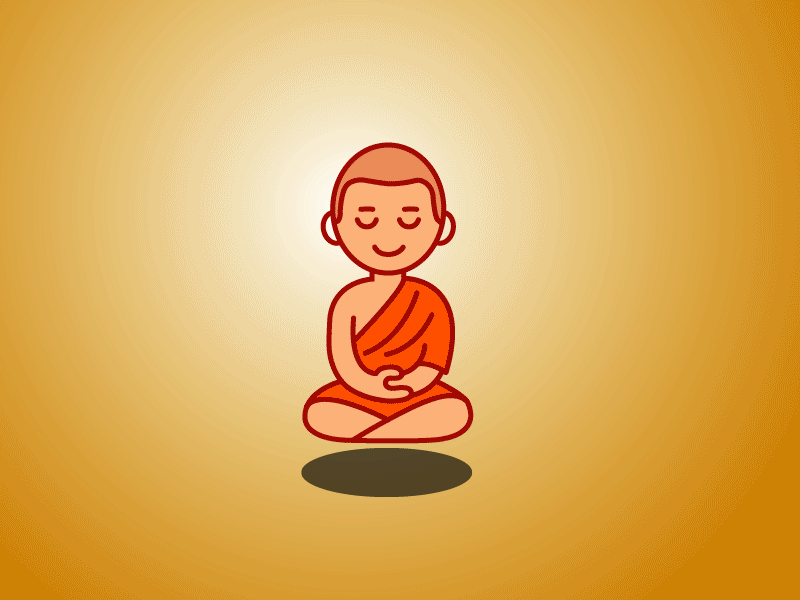 Bouncing Buddha aftereffects illustration vector