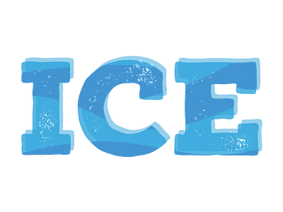 Ice illustrator typography