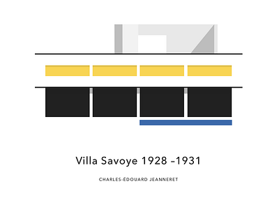 Villa Savoy graphic profile illustration visual identity