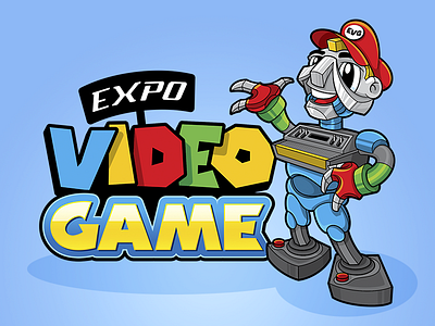 Expo Video Game game logotipo luigi mario mascote super video