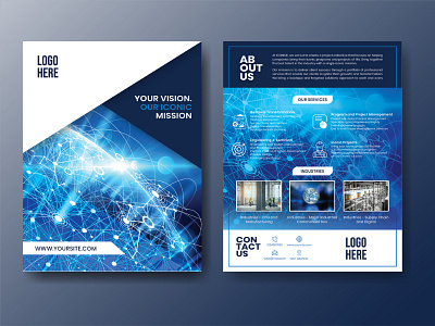 Corporate Layout Design, A4 Double Side Brochure.