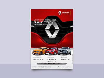 Renault Store Poster Design abstract background automobile graphic design illustrator cc marketing campaign poster design print design