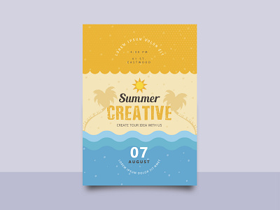Summer Creative Poster Design creative design graphic design illustrator cc poster design print design