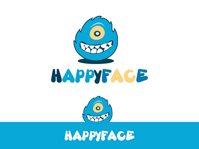 Happy Face animation app branding cartoon design flat illustration logo design logodesign minimal typography vector