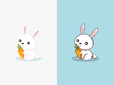 Cute Rabbit 99designs behance branding design dribble illustration logodesign logoinspiration trending vector