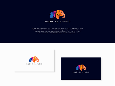 Wild Life Studio 99designs behance branding dribble elephant elephant logo illustration logo design logodesign studio trending vector wildlife