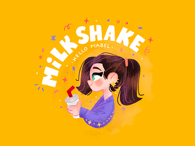 Milkshake characterdesign digitalart illustration lettering