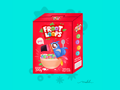 Sam the Toucan - Froot Loops characterdesign digitalart illustration