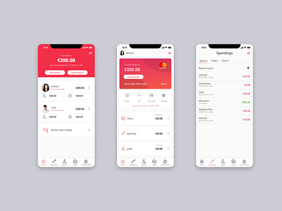 Money4kids app children figma money ui uidesign