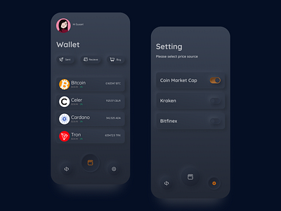 My Wallet app crypto figma ui wallet