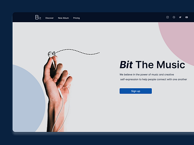 Bit figma landing music ui
