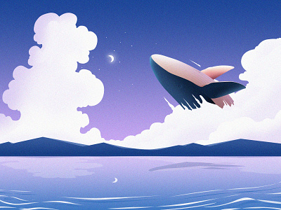 Happy National day design illustrations ocean sky sky blue tonality whale