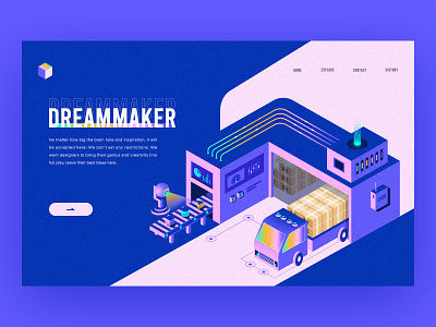 Dreammaker - Web Exercise 2.5d astronaut branding icon illustrations image logo science technology ui