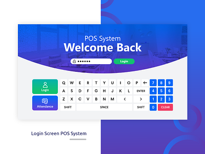 POS System Login Screen app branding design illustration ui ux