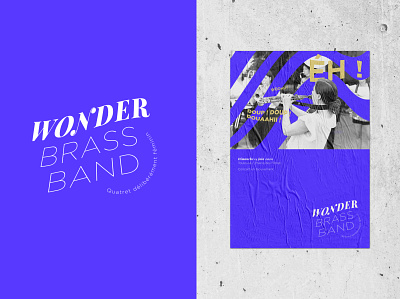 Wonder Brass Band branding design illustrator logo music typography