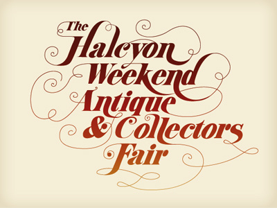 Halcyon antique design halcyon illustration illustrator lettering ornate retro typography