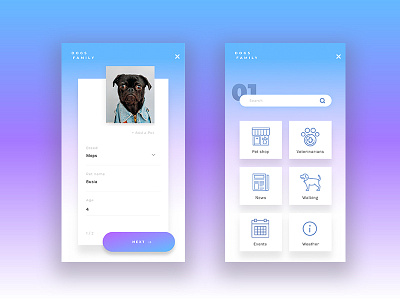 Dogs family 2018 app inspiration ios ui ux
