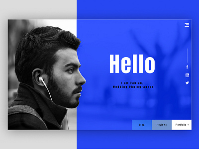 Portfolio for photographer design homepage page portfolio typography web website