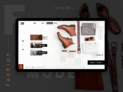 Fashion page design homepage page typography web website