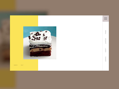 Restaurant Screen Concept 2019 adobe adobe animate after affects design dessert food interface restaurant typography ui ux video