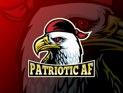 Eagle Mascot Logo bandana logo eagle bandana logo eagle logo eagle mascot logo mascot logo mascot logo design mascot logos