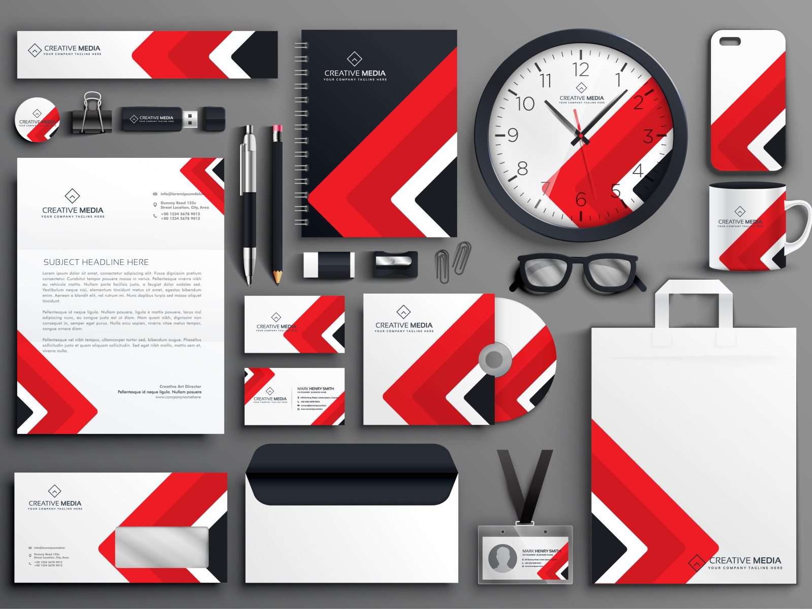 STATIONARY DESIGNS by Ali Kamran on Dribbble