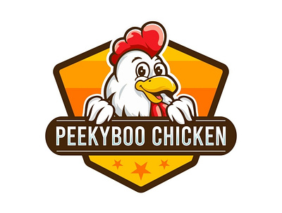 Chicken Mascot Logo animal mascot logo chicken logo chicken mascot logo logo for sale mascot logo mascot logo design peekyboo chicken logo pet mascot logo