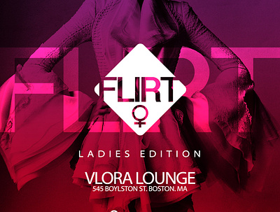 Flirt Poster Design design design art fashion flat design flirt flyer flirt poster font illustration