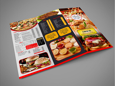 Trifold brochure/ Menu Design hotel menu design trifold trifold brochure trifold menu trifold mockup trifold template