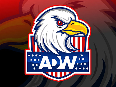 Eagle Mascot Logo adw logo eagle eagle clipart eagle design eagle illustrations eagle logo eagle mascot logo