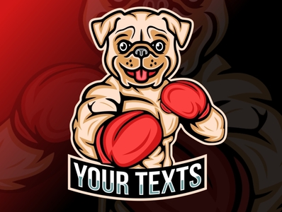 Boxing Dog Mascot Logo by Ali Kamran on Dribbble