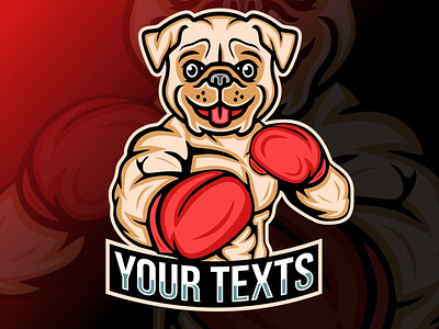 Boxing Dog Mascot Logo