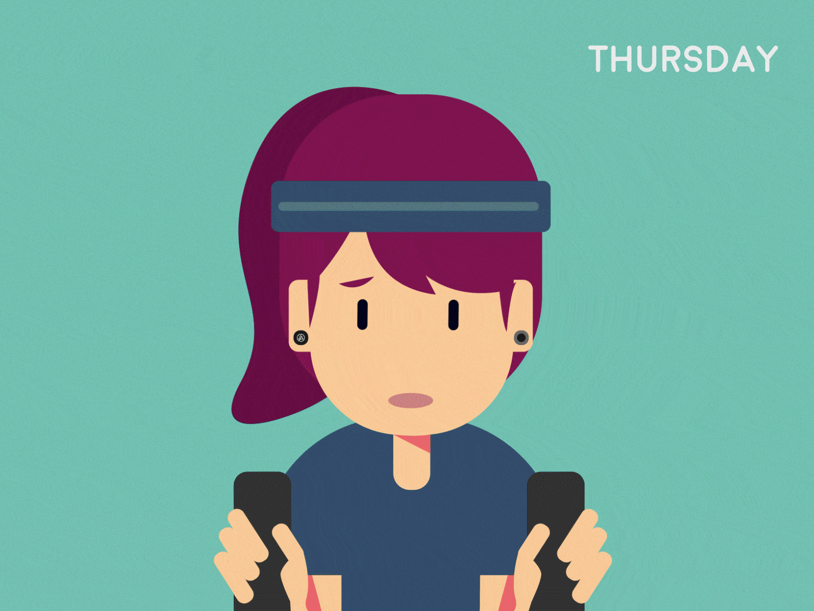 Self Portrait - Thursday animation gif gif animation illustration self portrait thursday